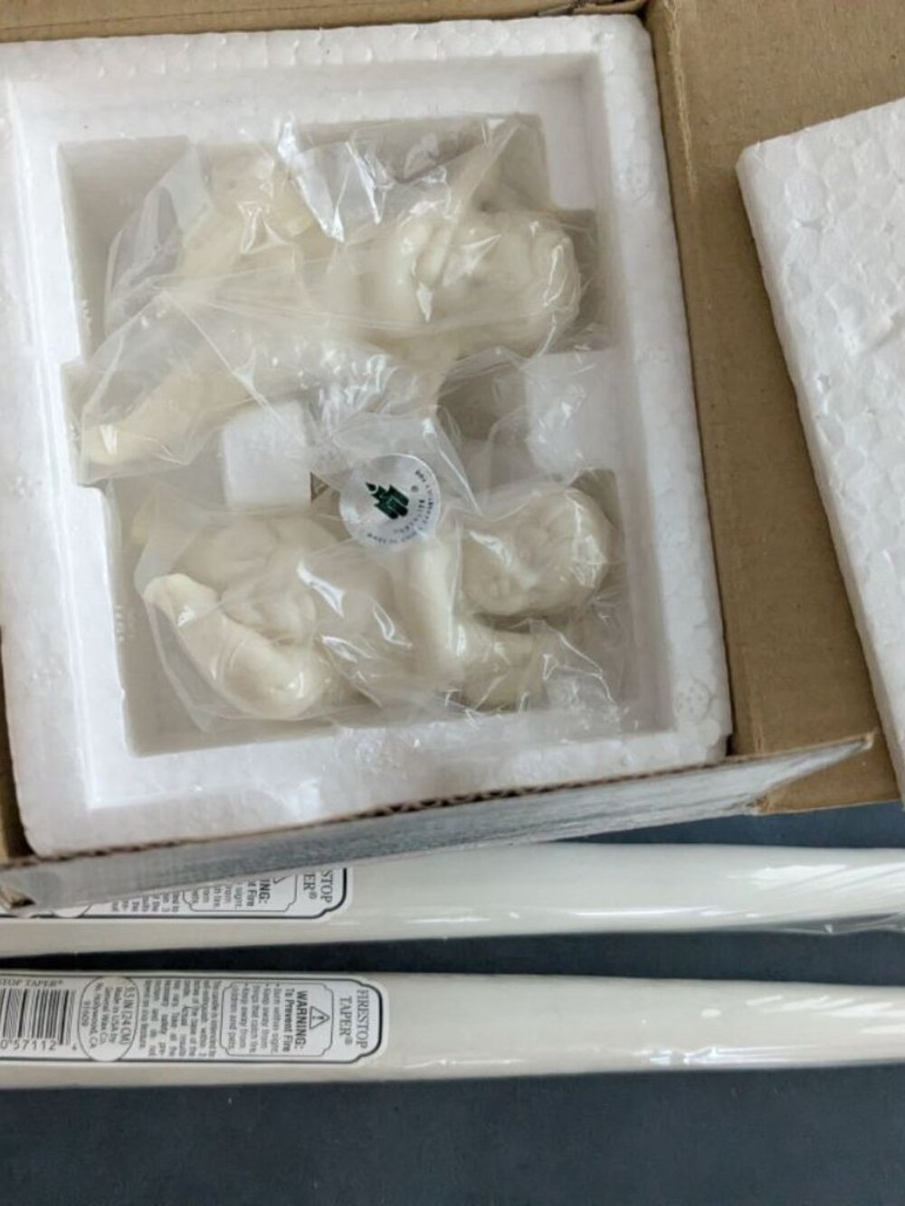 Partylite Cherub Candle followers & 2 taper 10" candles